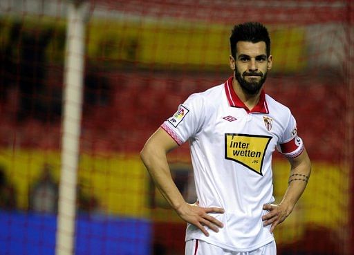 Sevilla's Alvaro Negredo, seen here during their match against Malaga, on December 15, 2012